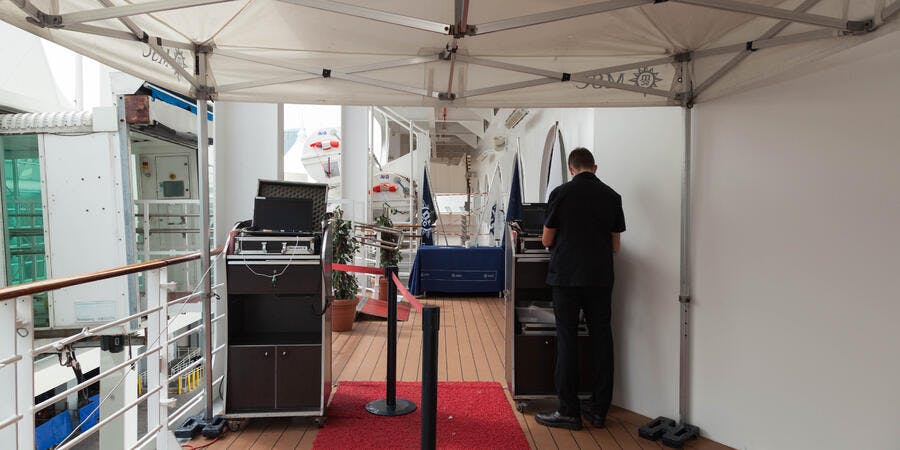 Boarding Area on MSC (Photo: Cruise Critic)
