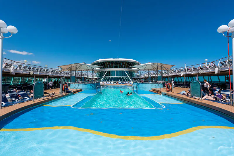 Main Pool on Royal Caribbean Rhapsody of the Seas Cruise Ship - Cruise ...