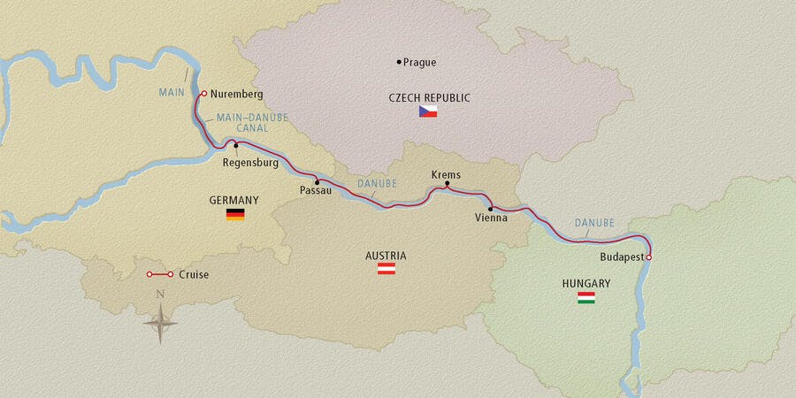 Europe Map Danube River Danube River Cruise Map Europe Map Danube River Danube River Cruise Map