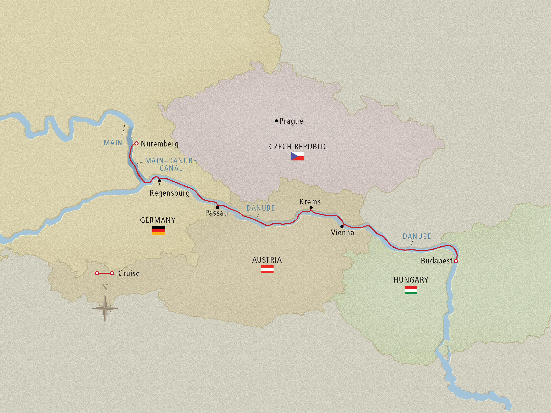 Danube River Cruise Map   Image X 43 