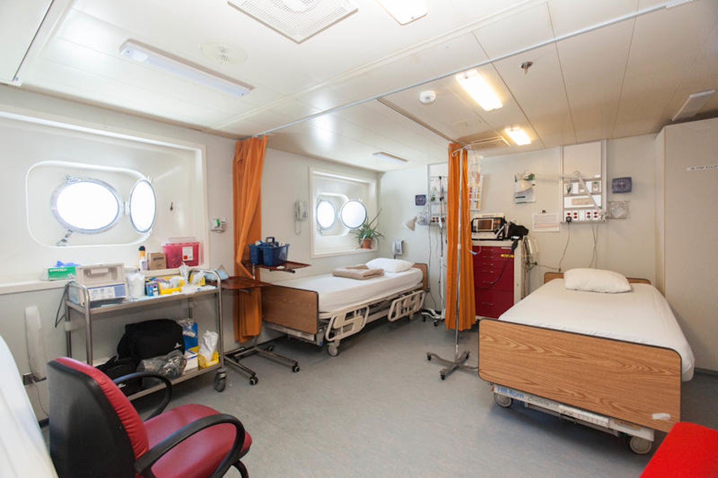 hospital bed on cruise ship