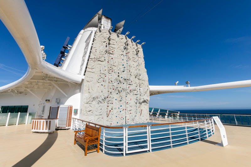 Rock Climbing Wall on Royal Caribbean Jewel of the Seas Cruise Ship