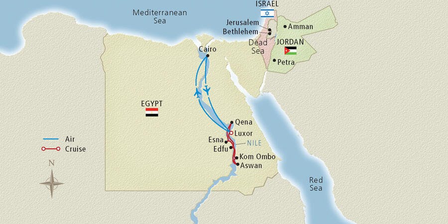 Nile River On A Map Nile River Cruise Map