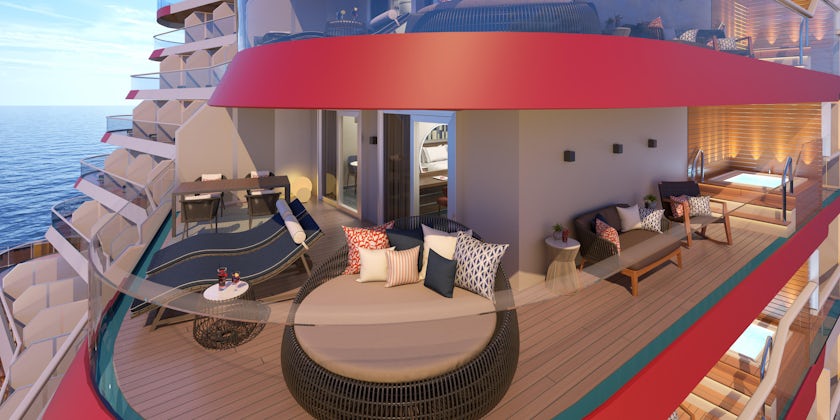 Artist Rendering of the Carnival Excel Aft Suite on Carnival Mardi Gras (Image: Carnival Cruise Line)
