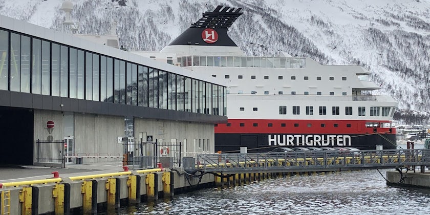 Hurtigruten's MS Nordkapp docked in Tromso. (Photo: Adam Coulter)