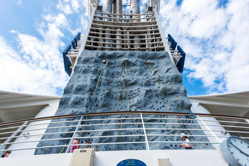 Rock Climbing Wall on Royal Caribbean Adventure of the Seas Ship