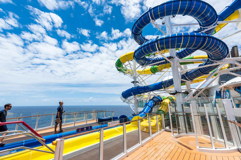 Water Slides On Royal Caribbean Adventure Of The Seas Cruise Ship