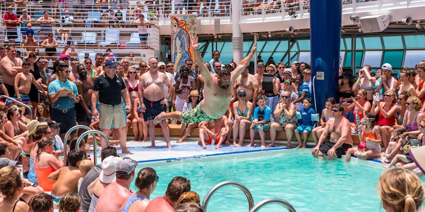 Belly Flop Contest on Adventure of the Seas (Photo: Cruise Critic)
