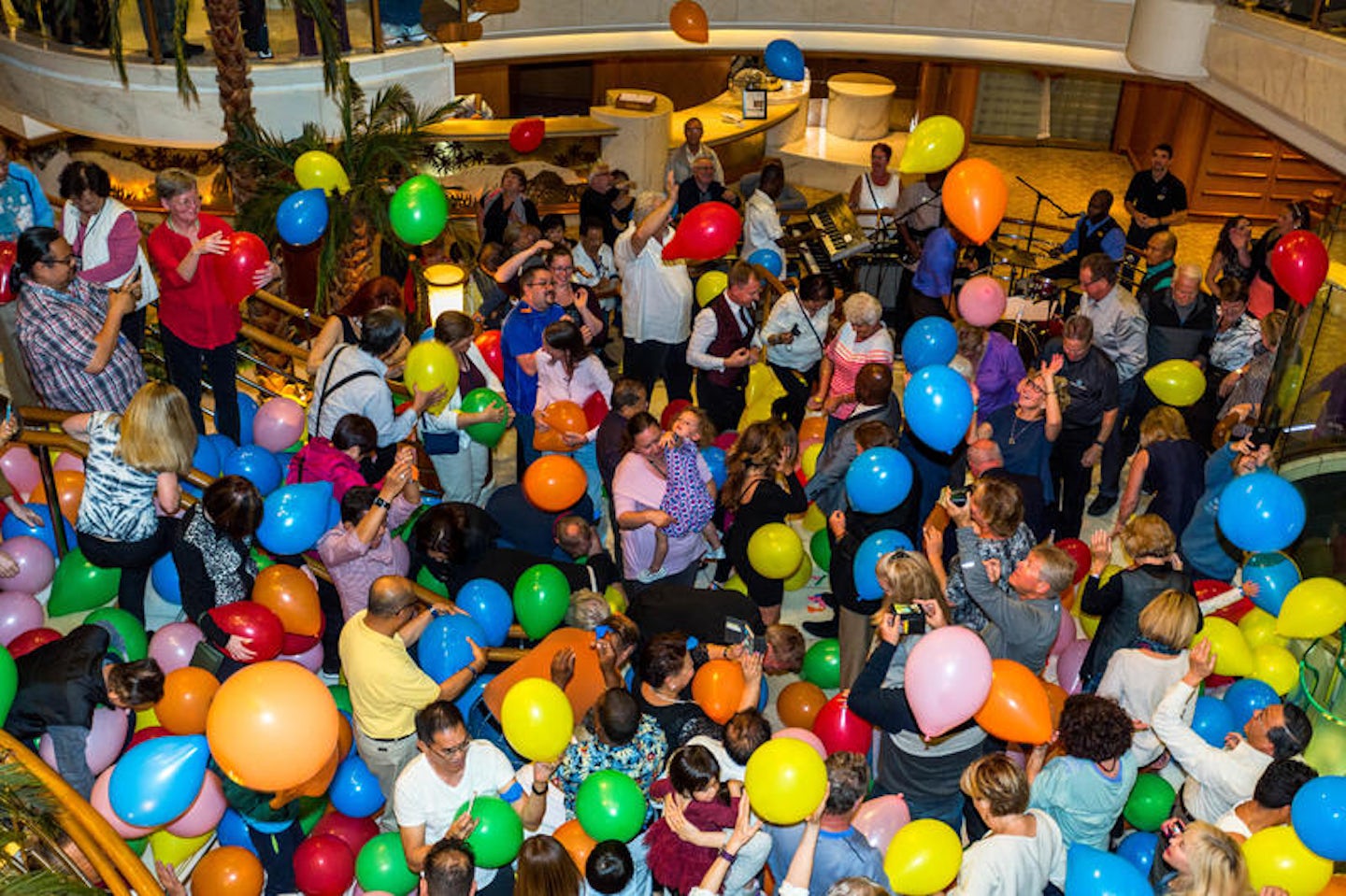 Farewell and Balloon Drop Party on Island Princess