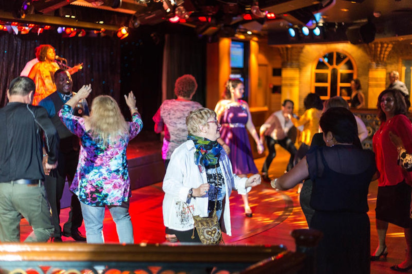 Dance Party in the Explorers Lounge on Coral Princess