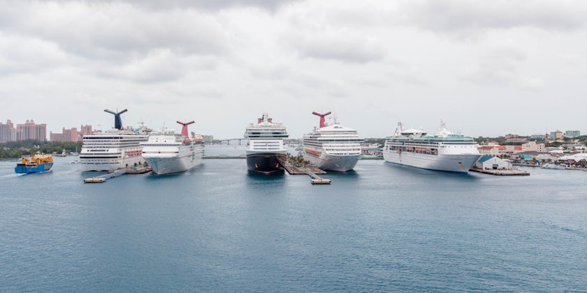 Popular cruise ships docked in Nassau, a favorite stop among cruisers. (Photo: Cruise Critic)