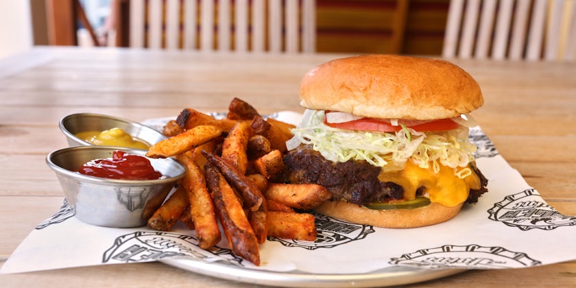 Burger on Carnival Cruise Lines (Photo: Carnival)