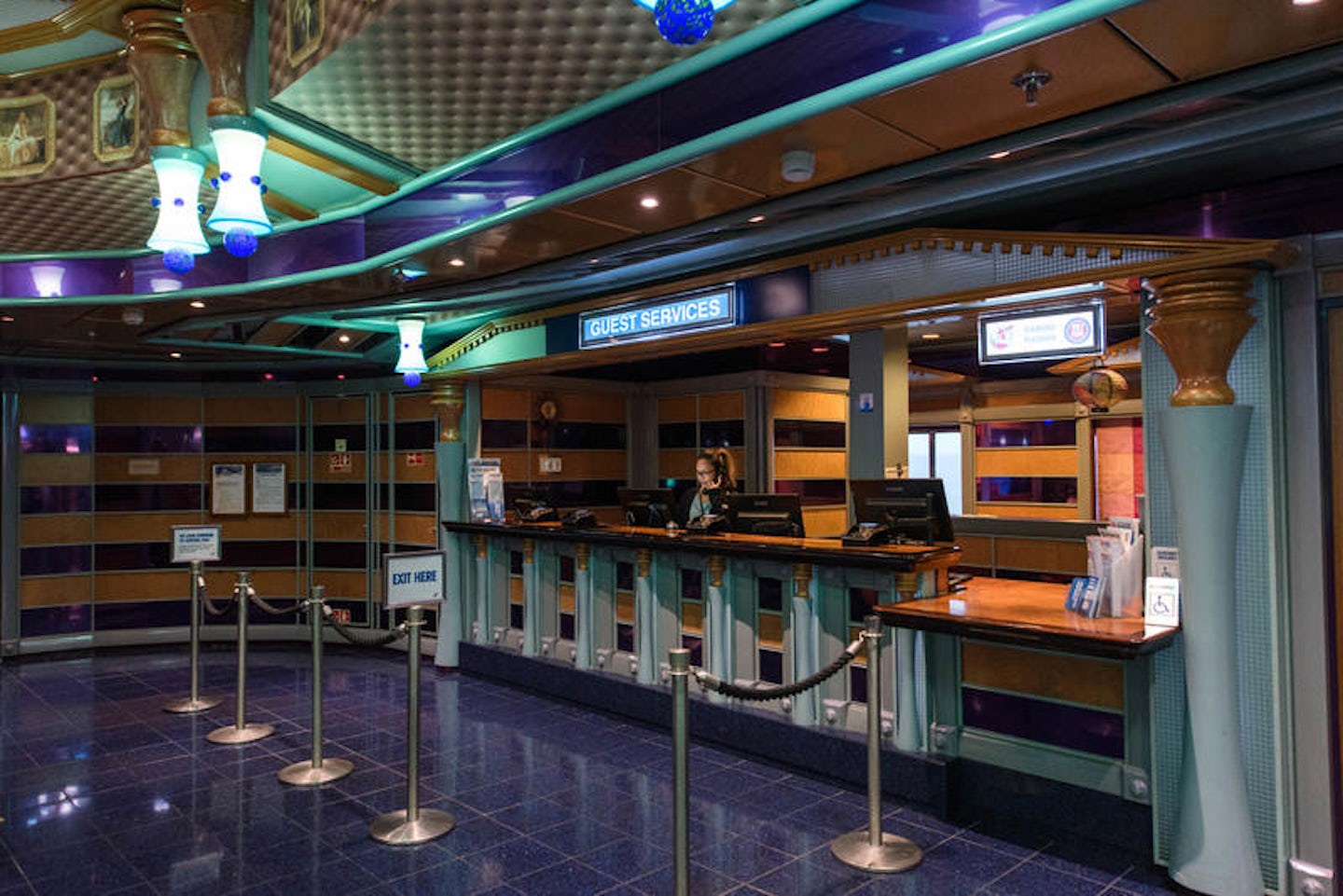 Guest Services Desk on Carnival Miracle