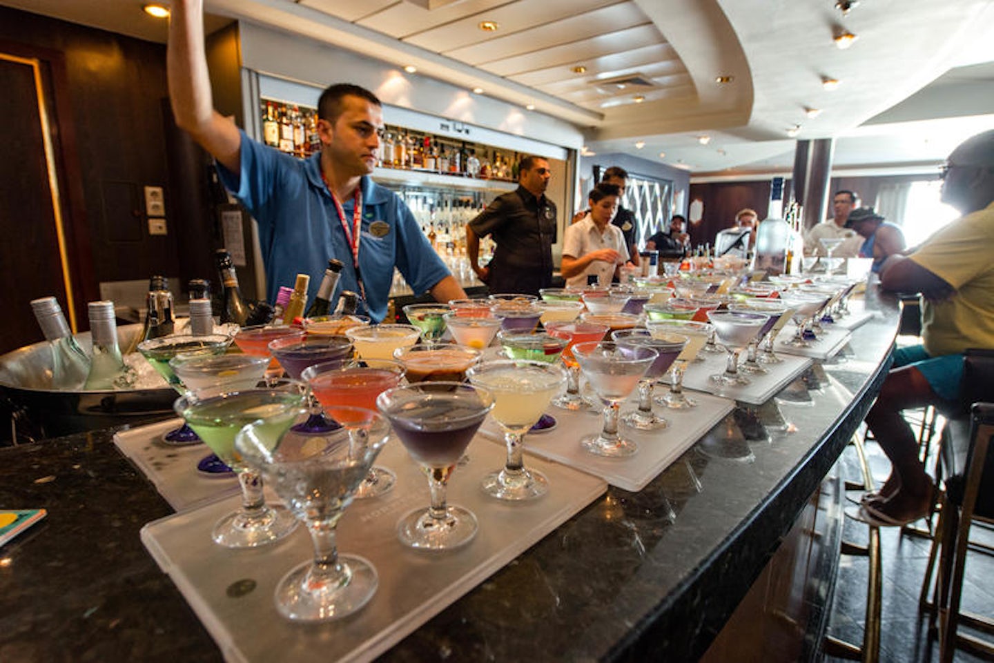 Martini Tasting in Gatsby's Champagne Bar on Norwegian Dawn