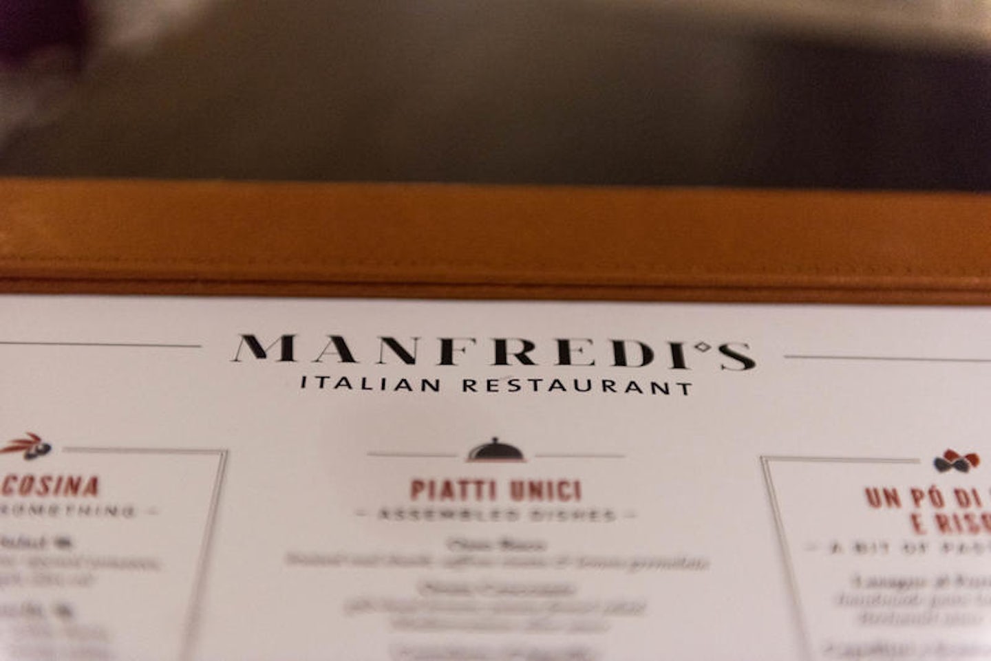 Manfredi's Italian Restaurant on Viking Sea