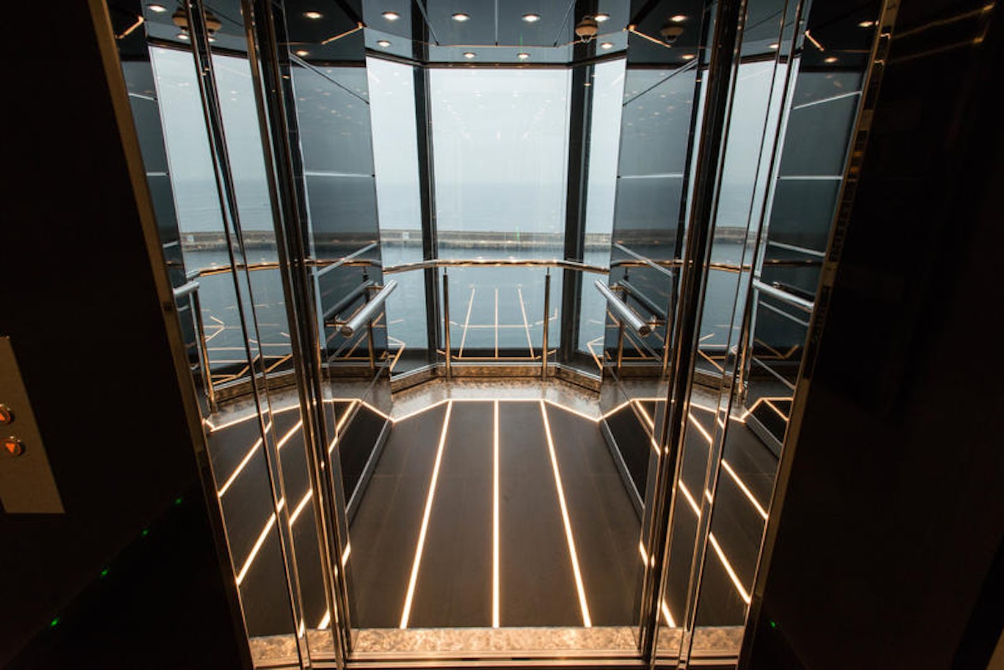 Elevators on MSC Meraviglia