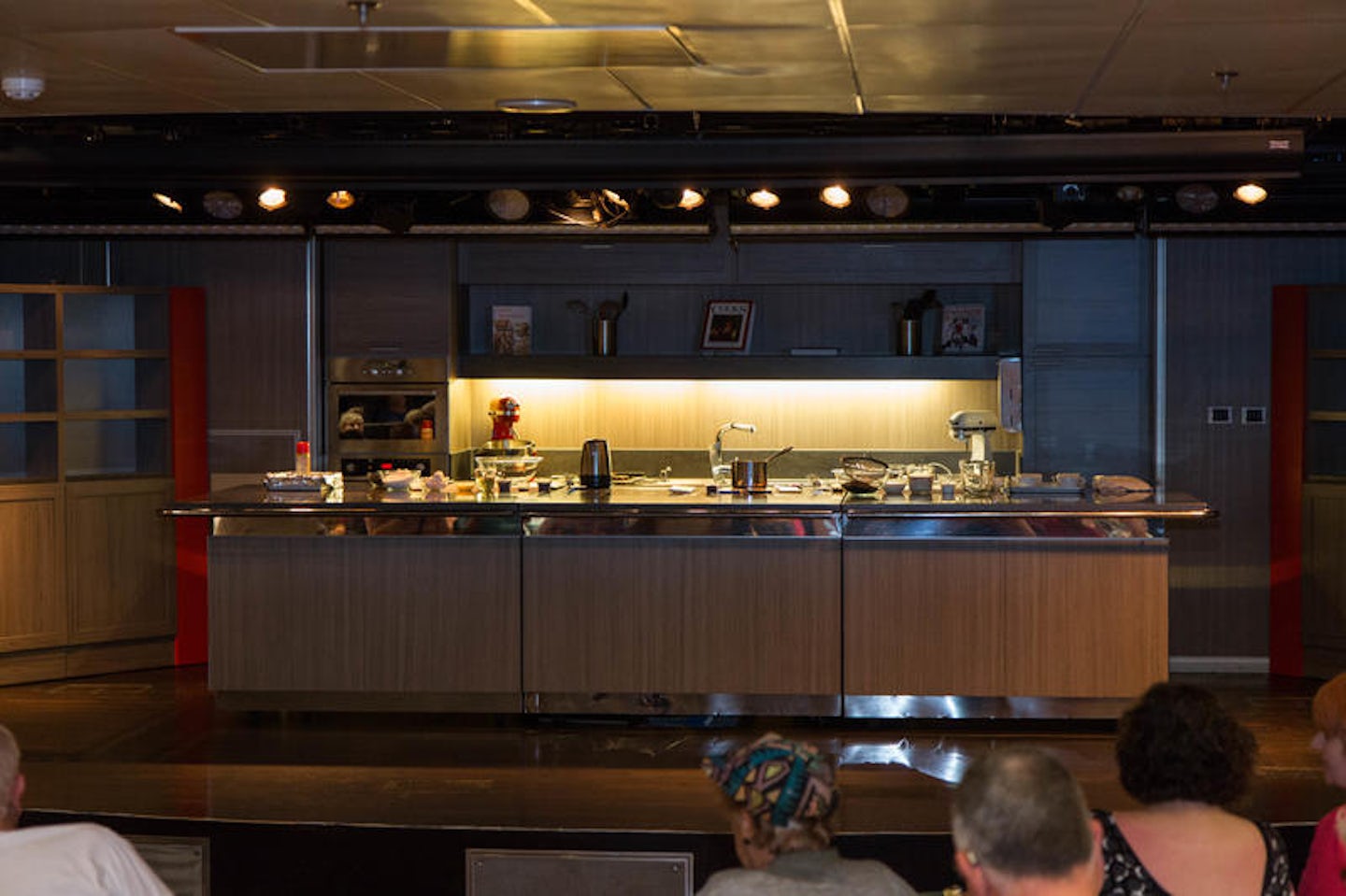 America's Test Kitchen in the Queen's Lounge on Nieuw Amsterdam
