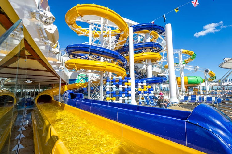 cruise boat with water slide