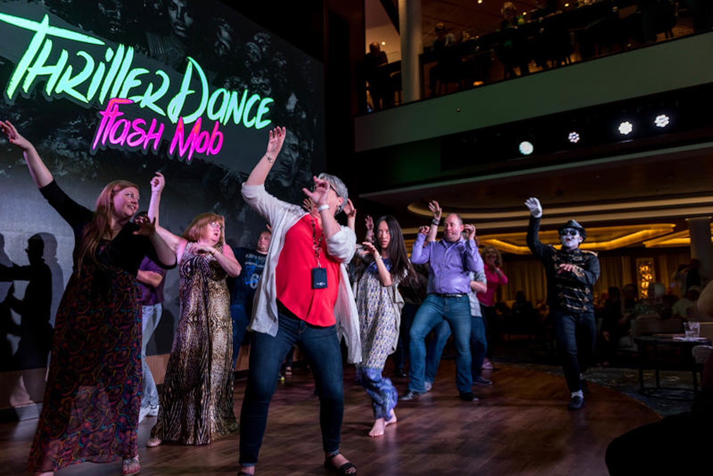 "Thriller Flash Mob" in The Atrium on Norwegian Bliss