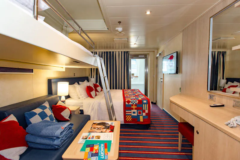 Family Harbor Cove Balcony Cabin on Carnival Vista Cruise Ship Cruise