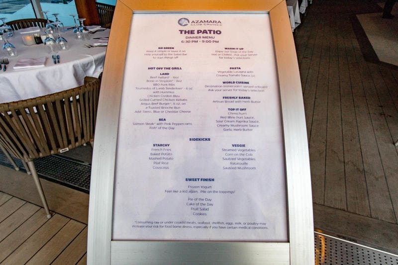 The Patio on Azamara Pursuit Cruise Ship Cruise Critic