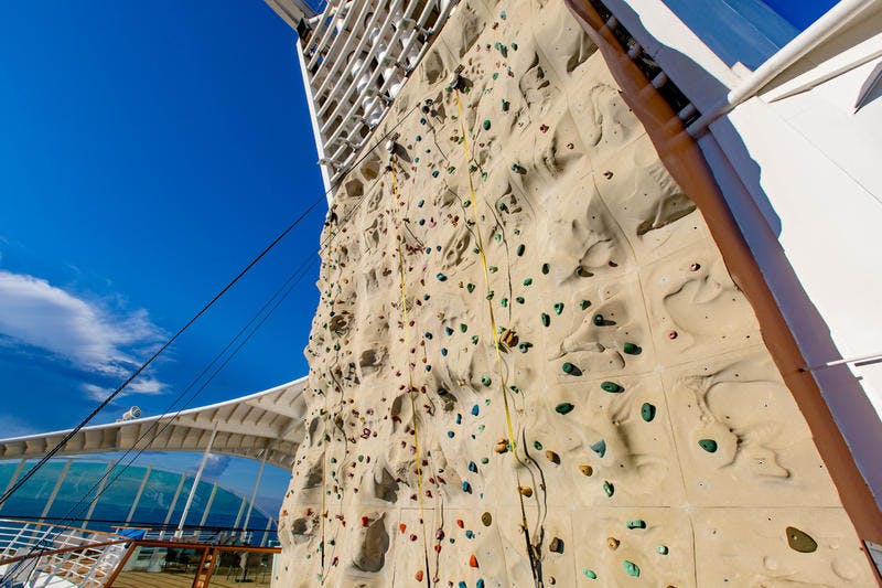 Rock Climbing Wall on Royal Caribbean Mariner of the Seas Ship Cruise