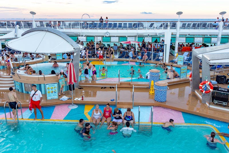 Main Pools on Royal Caribbean Mariner of the Seas Cruise Ship Cruise