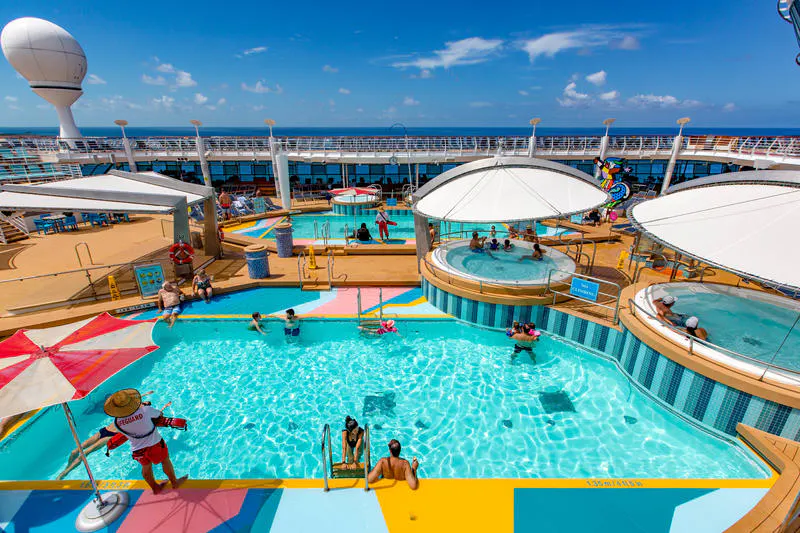 Main Pools on Royal Caribbean Mariner of the Seas Cruise Ship Cruise
