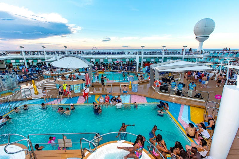 Main Pools on Royal Caribbean Mariner of the Seas Cruise Ship Cruise