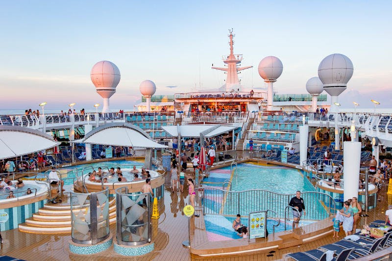 Main Pools on Royal Caribbean Mariner of the Seas Cruise Ship Cruise