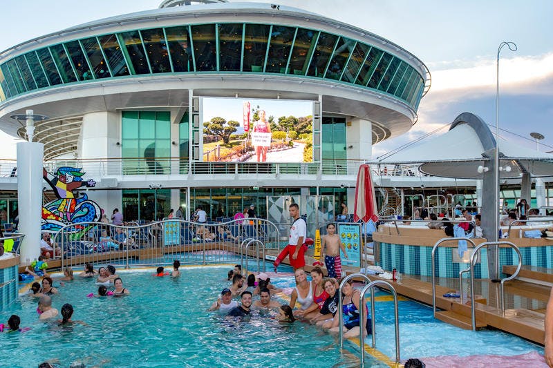 Main Pools on Royal Caribbean Mariner of the Seas Cruise Ship Cruise