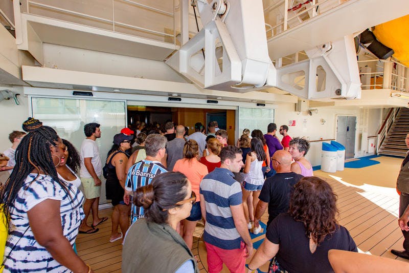 Muster Drill on Royal Caribbean Mariner of the Seas Cruise Ship