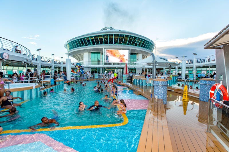 Main Pools on Royal Caribbean Mariner of the Seas Cruise Ship Cruise