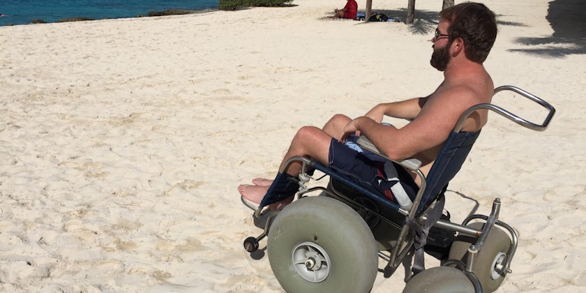 John Sage, owner and founder of Accessible Travel Solutions on a shore excursion in Cozumel, Mexico  (Photo: Silversea Cruises)