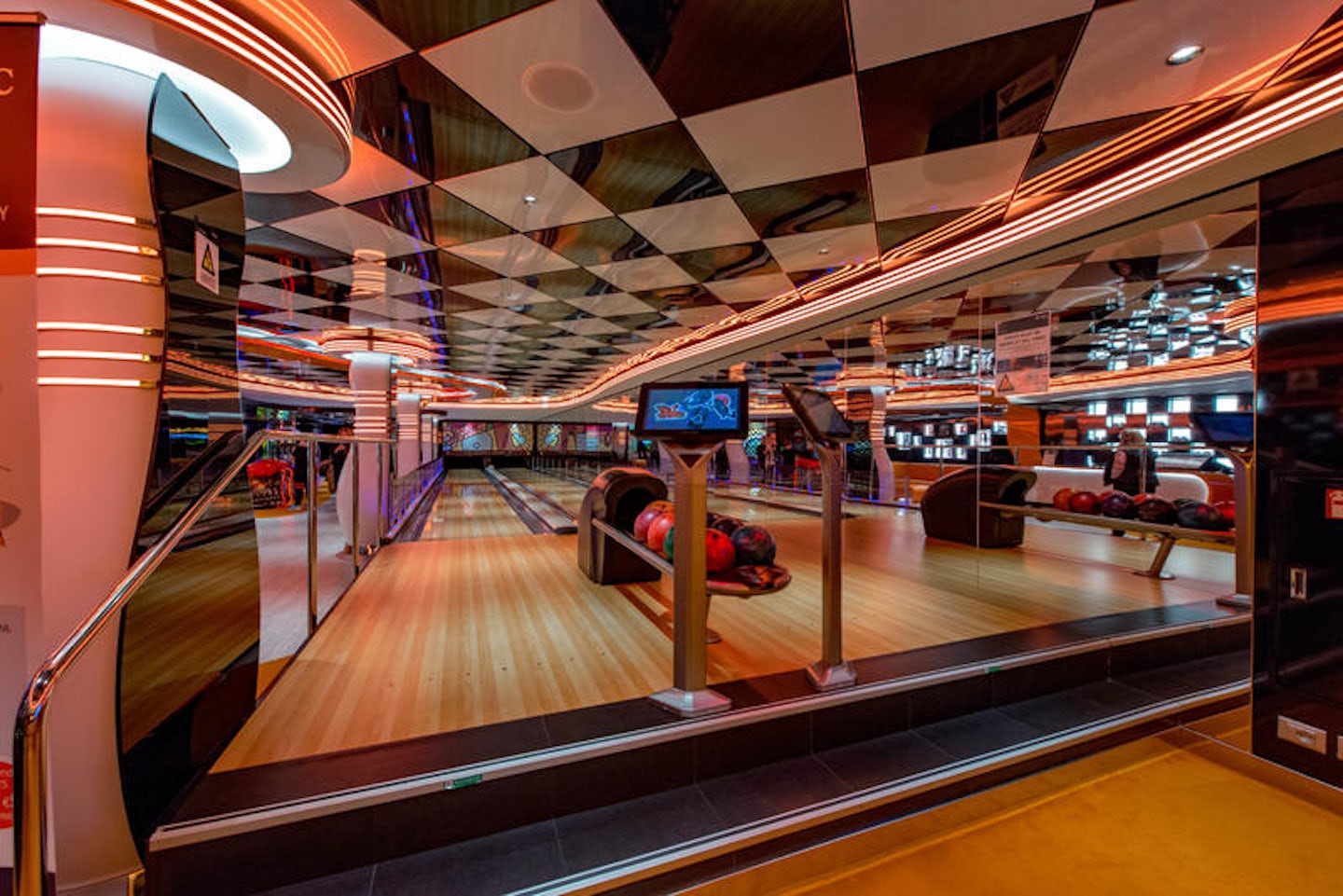 carnival cruise ship with bowling alley