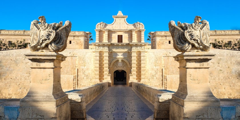The city gates of the old fortress city of Mdina in Valletta, Malta (Photo: Calin Stan/Shutterstock)