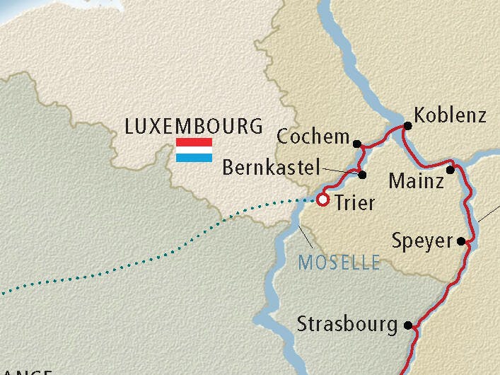 Moselle River Cruise Map   Image X 43 