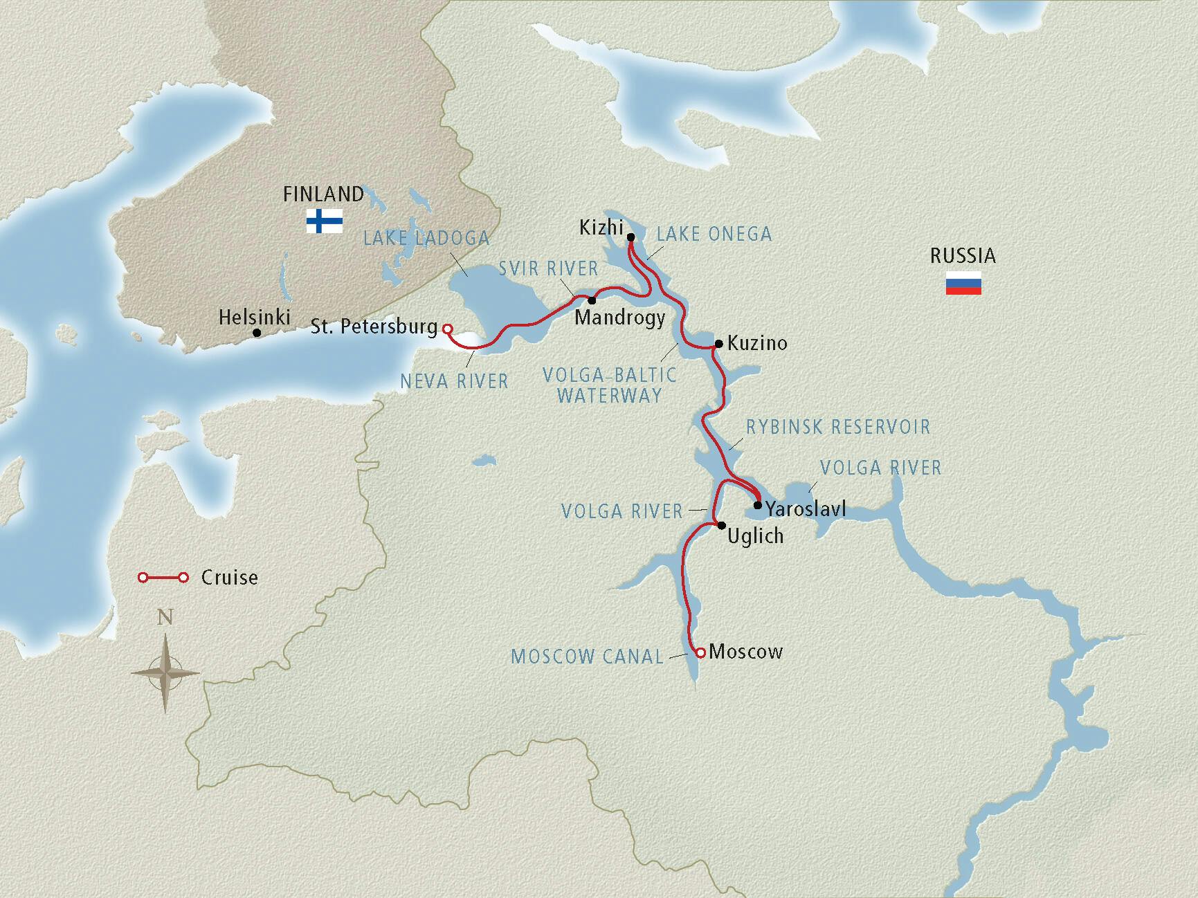 Volga River Cruise Map   Image X 43 