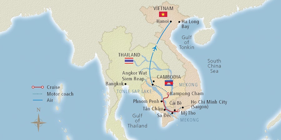Mekong River Cruise Map