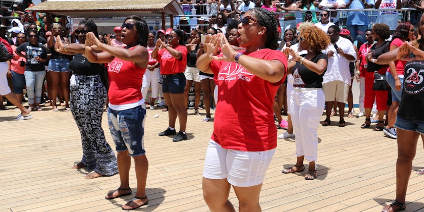 Festival at Sea hosts  an annual step show where Sororities and Fraternities can showcase their talents and traditions (Photo: Festival at Sea/Blue World Travel Corp.)