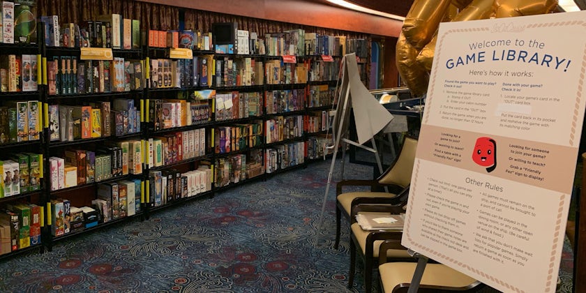 The Game Library onboard the 2019 JoCo Cruise (Photo: Kristin Amsden/JoCo Cruise)
