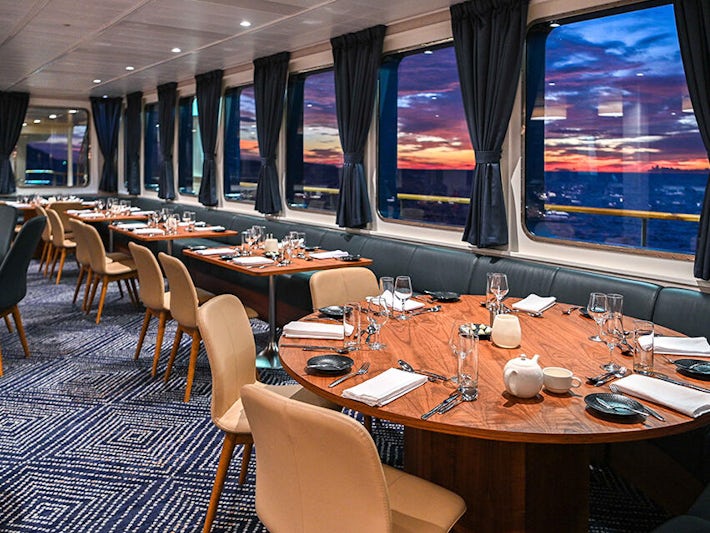 Coral Adventurer Dining Room Views (Photo: Coral Expeditions) 