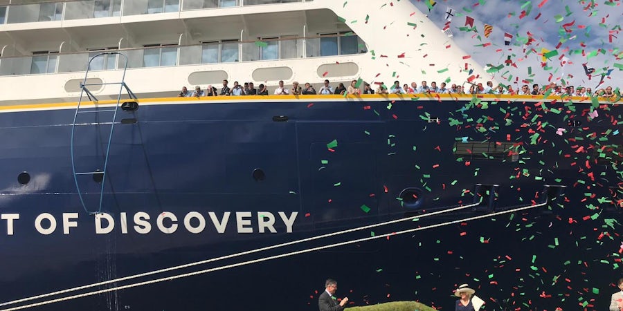 HRH The Duchess of Cornwall Officially Names Saga Cruises' Spirit of Discovery in Dover 