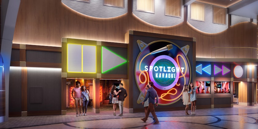 Spotlight Karaoke  on Allure of the Seas after the Royal Amplification refurbishment scheduled for Spring 2020 (Image: Royal Caribbean International)