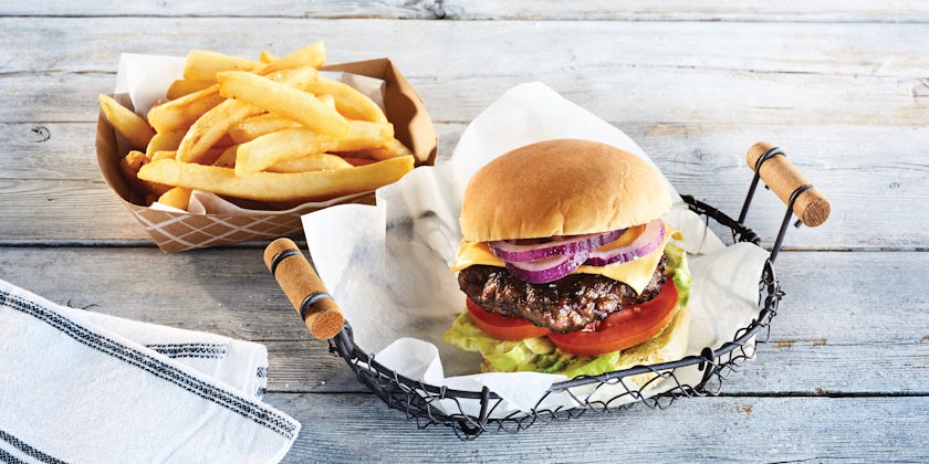 The Burgers & Fries Offered at the Salty Dog Grill (Photo: Princess Cruises)