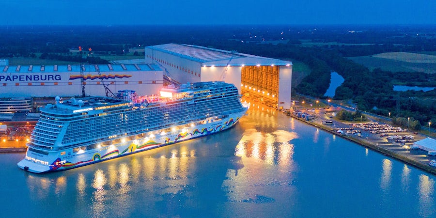 Norwegian Cruise Line's Newest Breakaway-Plus Class Ship, Norwegian Encore, Floats Out