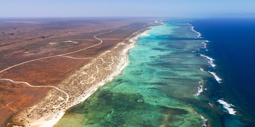 Aerial of Cape Range National Park and Ningaloo Reef, Exmouth Western Australia (Photo: Darkydoors/Shutterstock)