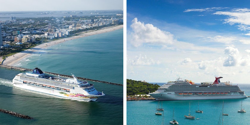 Norwegian Cruise Line vs. Carnival Cruise Line (Photo: Norwegian & Carnival Cruise Line)