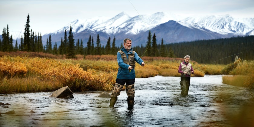 Couple Fishing in Denali, Alaska, a Popular Activity in the Area (Photo: Princess Cruises)