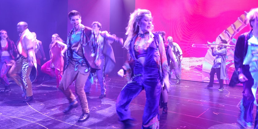 Dancers performing Rock Revolution, a new show on Carnival Panorama
